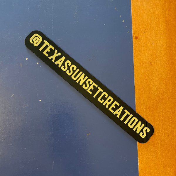 Custom Acrylic Social Media Handle Sign | Physical Watermark