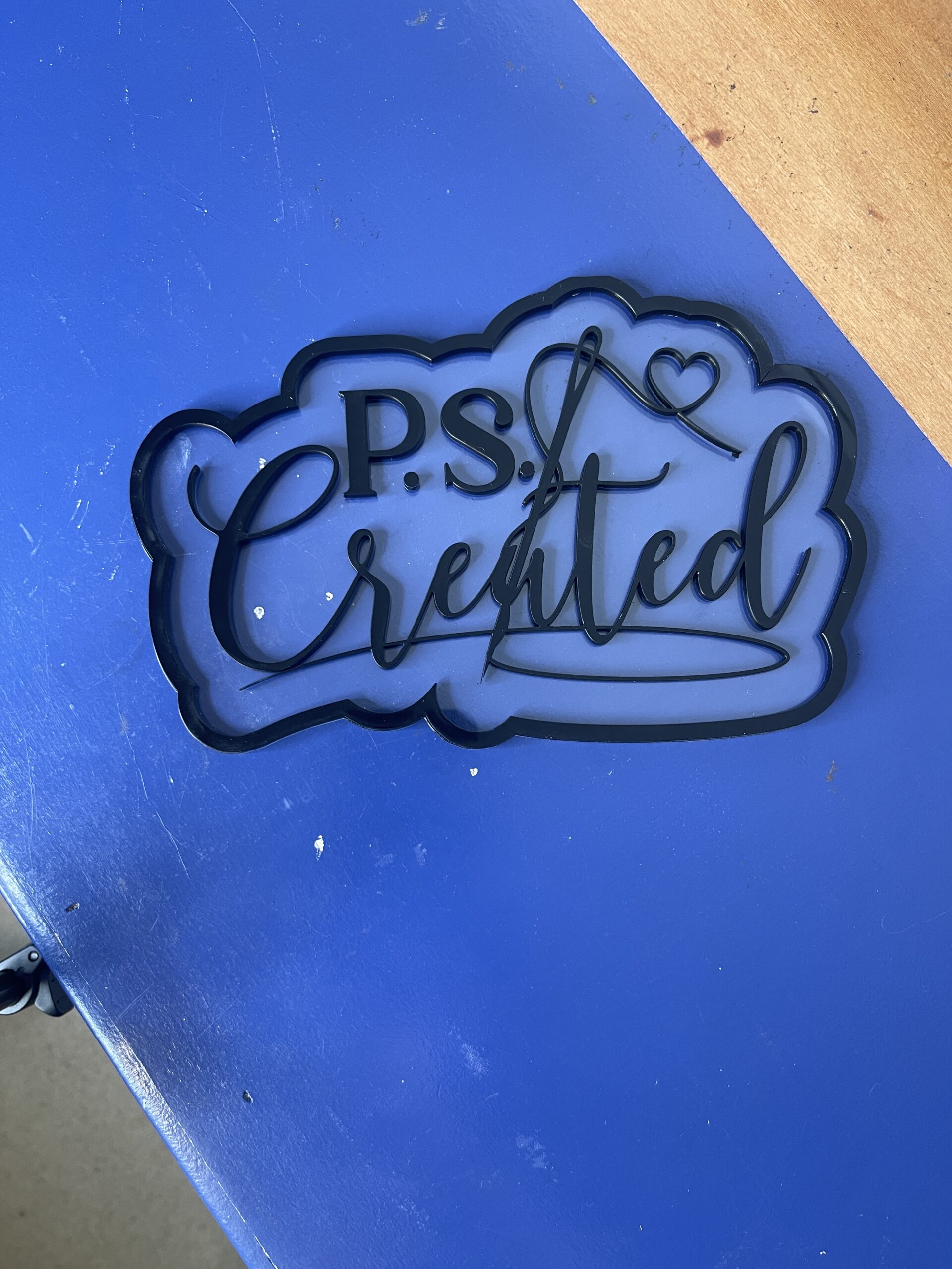 Custom Acrylic Physical Watermark Logo - 8 Inches - Image 2