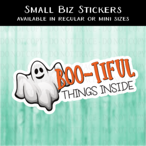 Boo-tiful Things Inside Ghost Sticker - MINI OR REGULAR SIZE